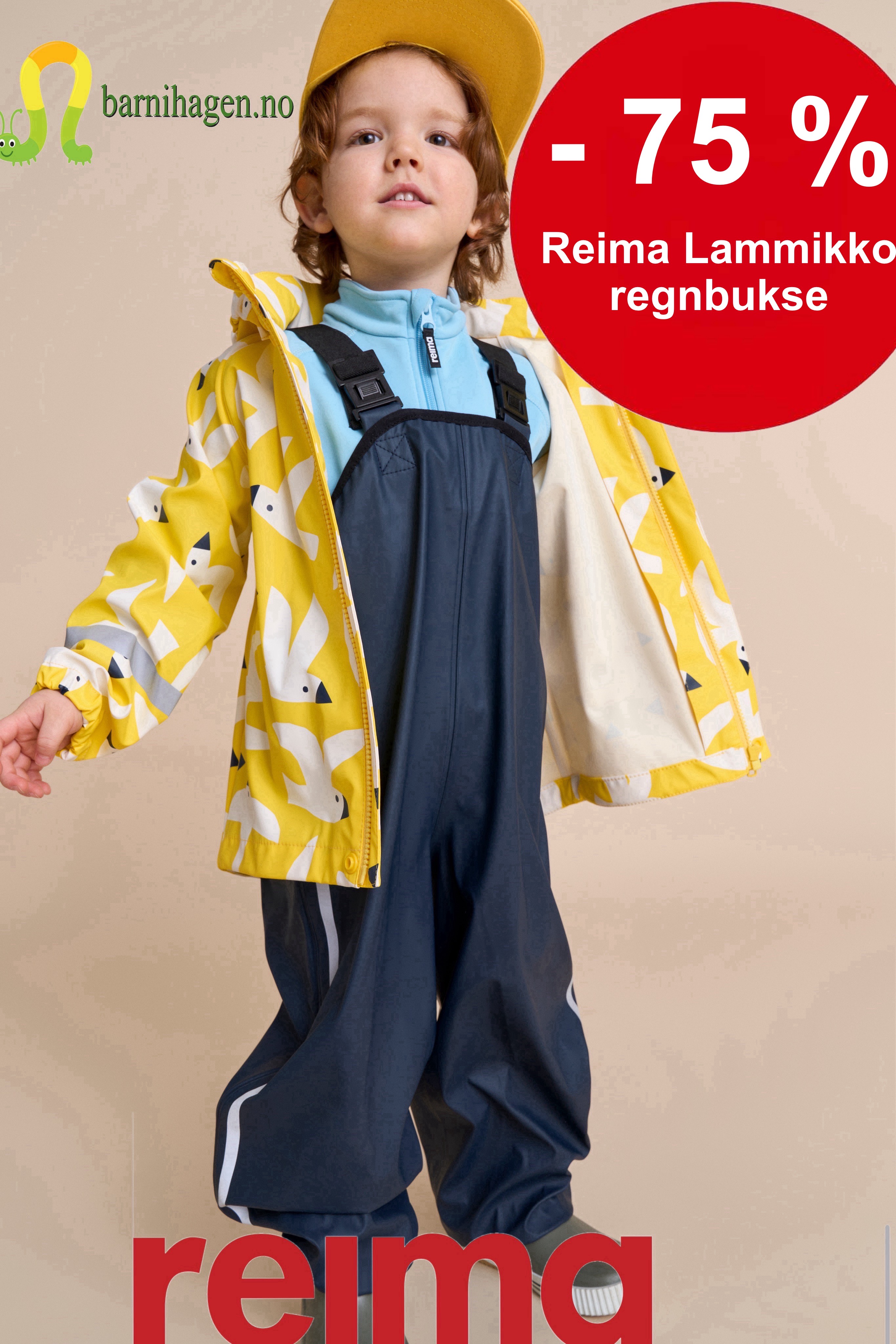 - 75 % Reima Lammikko regnbukse